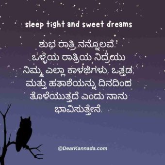 Best Good Night Wishes in Kannada 1