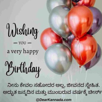 kannada birthday wishes for brother